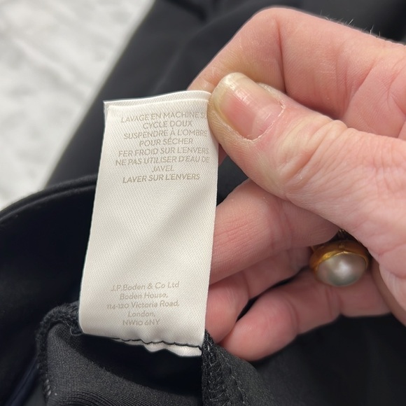 SOLD Boden Tuxedo Stripe Ankle Zip Trousers Size 4Tall - Picture 10 of 11